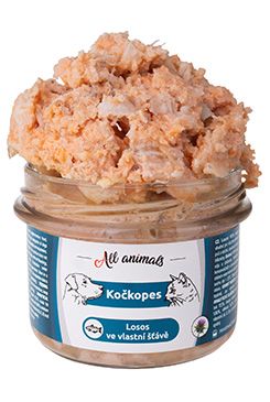 All Animals kočkopes sklo Losos ve vlastní šťávě 200g