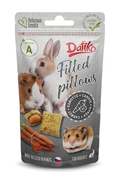 Dafiko plněné polštářky pro hlodavce mrkev 40g