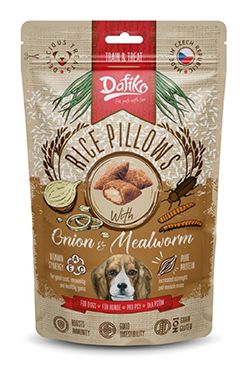 Dafiko plněné polštářky pro psy moučný červ/cibule 80g