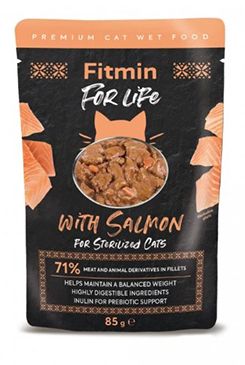Fitmin FL cat kapsa Sterilized Lososová 85g