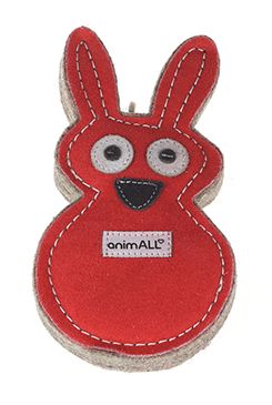 Hračka pes animALL Králík kůže, barevný 18x11cm