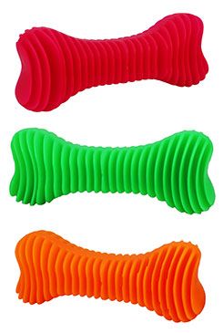Hračka pes Kost Dentální žebrovaná plovací 12cm SP