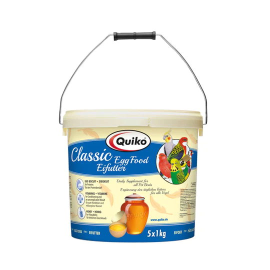 Quiko vaječné krmivo suché Quiko Classic pro všechny druhy exotického a okrasného ptactva 5 kg