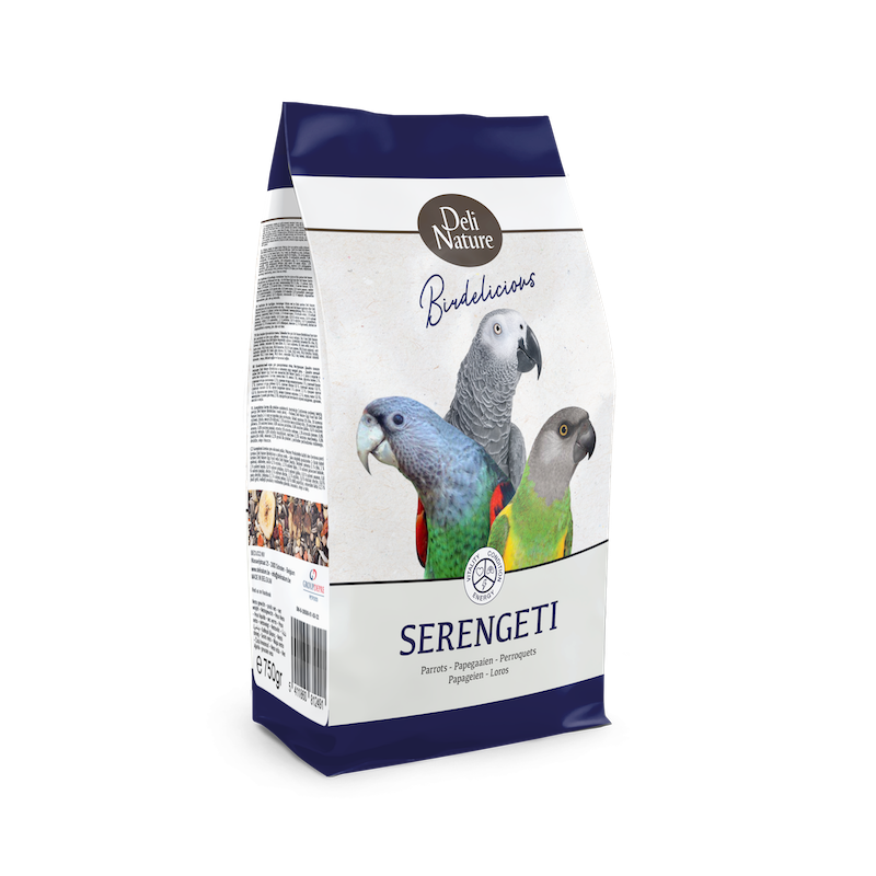 Deli Nature Birdelicious Parrots Serengeti pro všechny druhy středně velkých a velkých afrických papoušků 2 kg