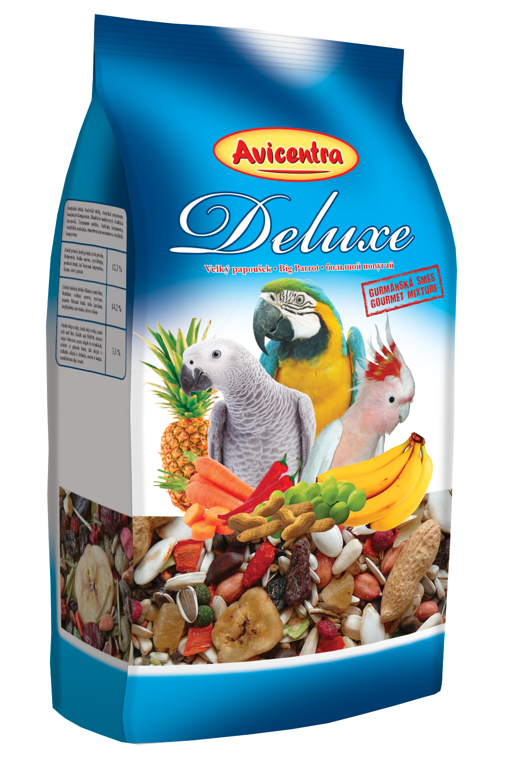 Avicentra s.r.o. Velký papoušek deluxe 1 kg