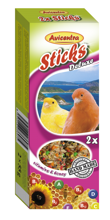 Avicentra s.r.o. Tyčinky kanár vitamín + med 2 ks 110 g