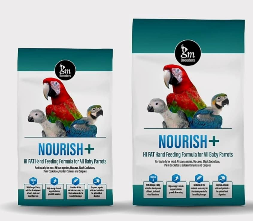 GM Breeders Dokrmovací směs High Fat Hand Feeding Formula for Baby Birds 2 kg