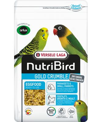 NutriBird Gold Crumble vaječné krmivo suché pro andulky a malé papoušky s extra jódem navíc 1 kg